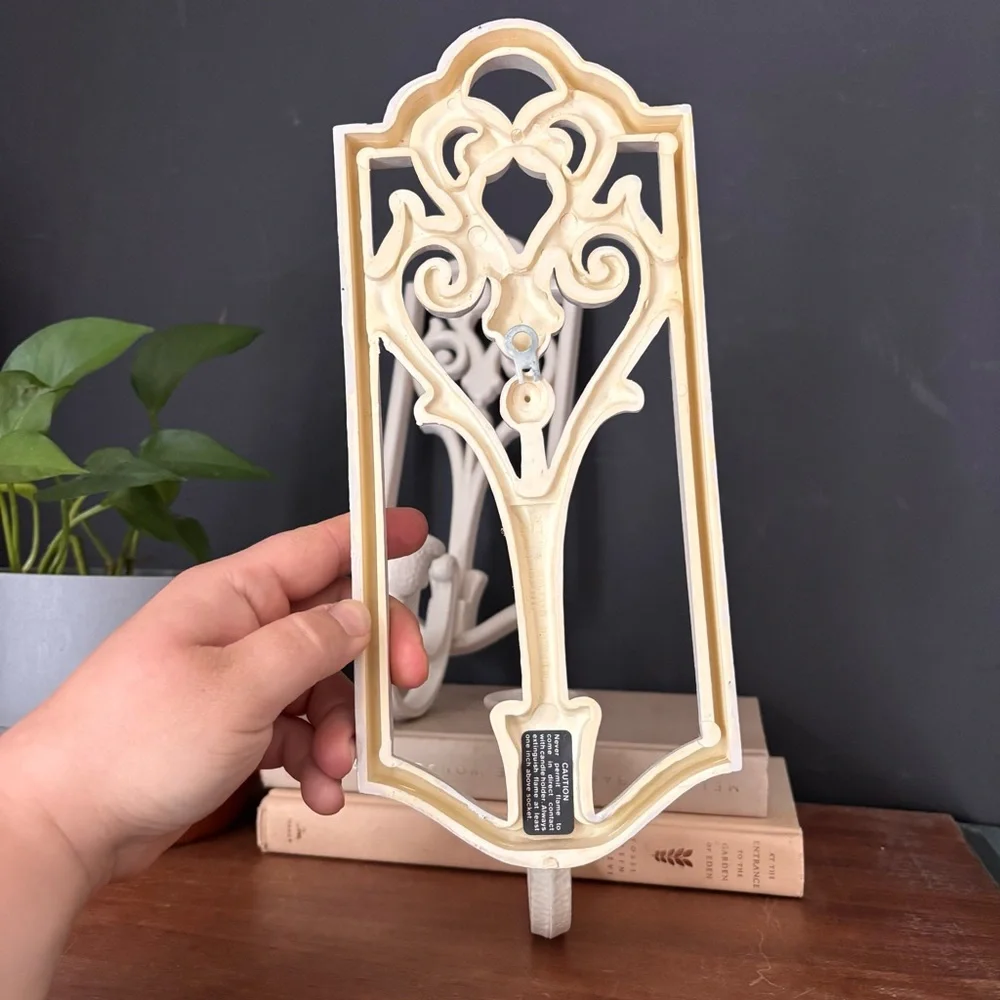 Elegant Cream Decorative Wall candle holder sconces - Pair